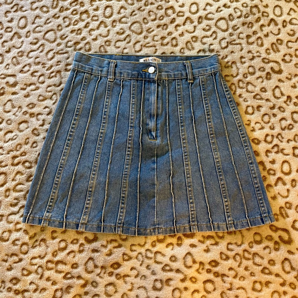 Lined Denim Skirt